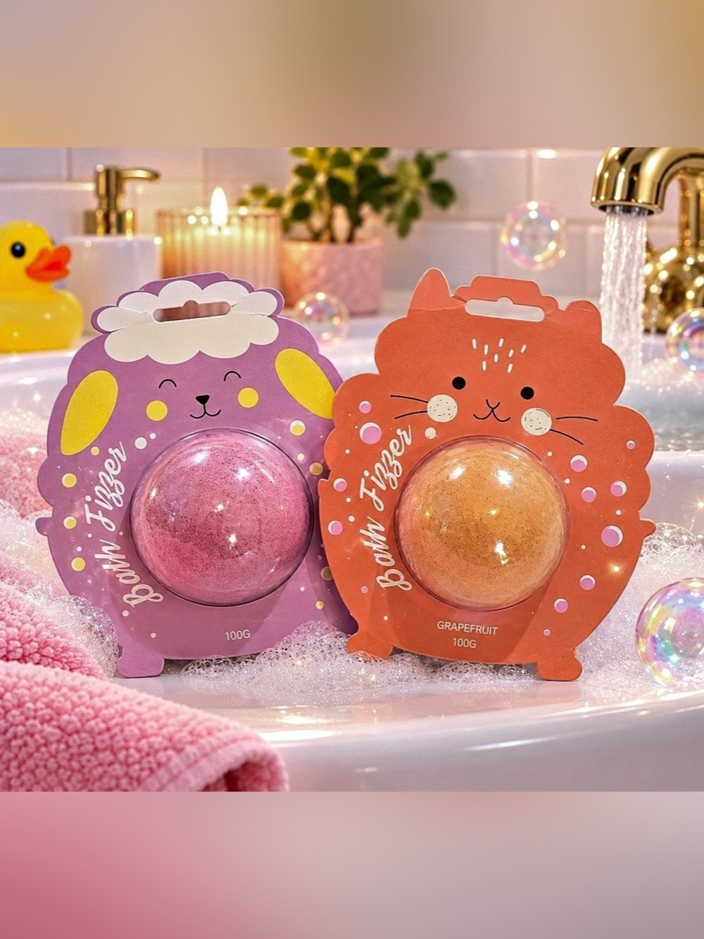 Bath Fizzer Set Lavender & Grapefruit NWT
